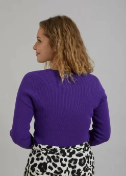 Knit W. Long Sleeves And Squared Neck