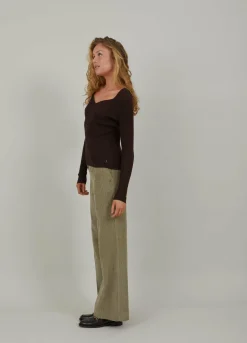 Knit With Heart Shape Neck