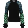 Knit With Multicolor Sleeves