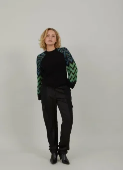Knit With Multicolor Sleeves