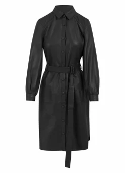 Leather Shirt Dress