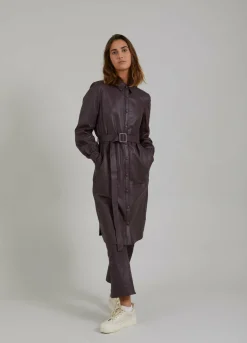 Leather Shirt Dress