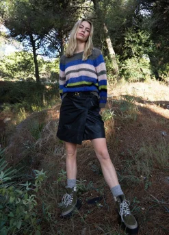Leather Skirt With Belt