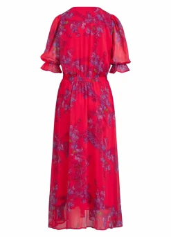 Long Dress In Feather Bloom Print