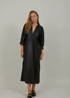Long Leather Dress