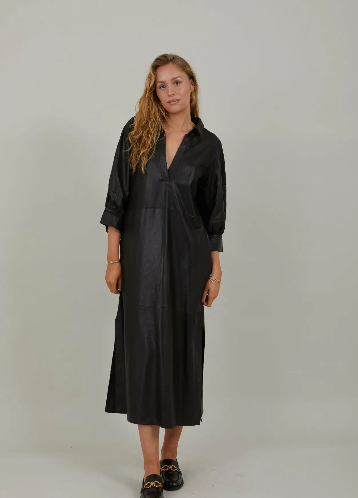 Long Leather Dress