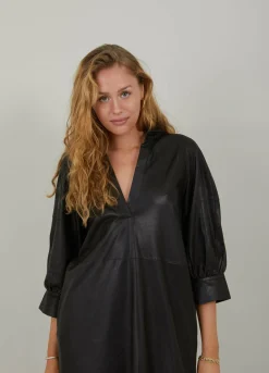 Long Leather Dress