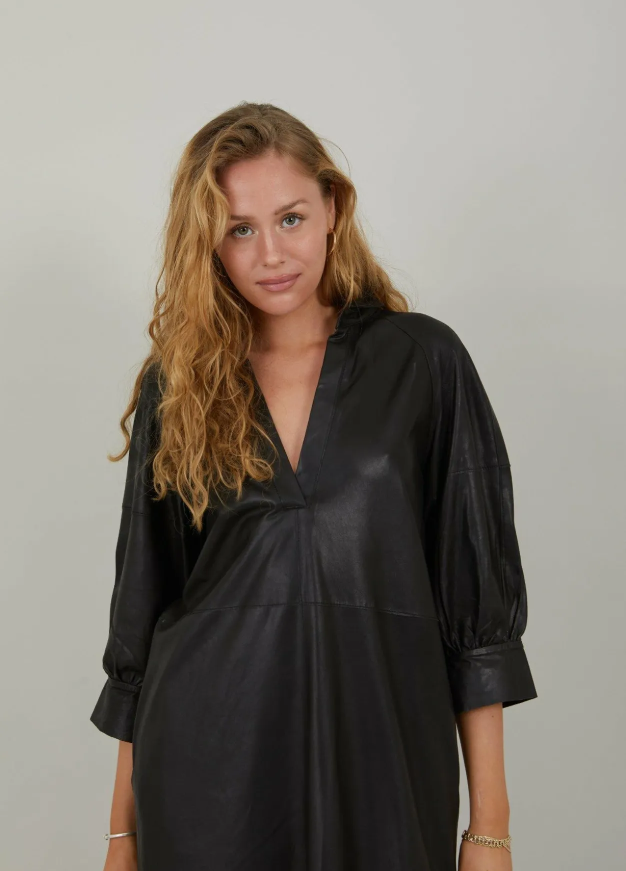 Long Leather Dress