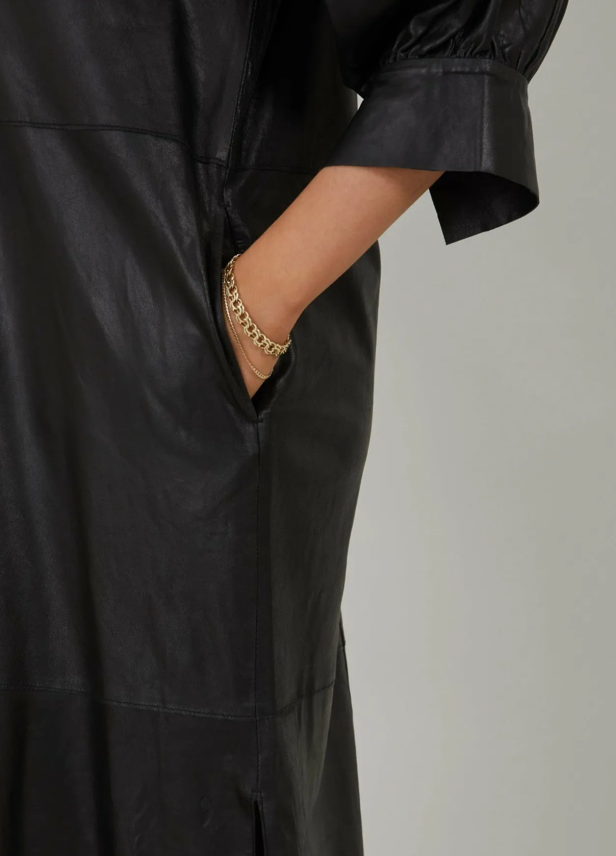 Long Leather Dress