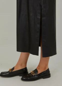Long Leather Dress