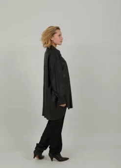 Long Leather Shirt