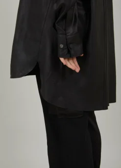 Long Leather Shirt