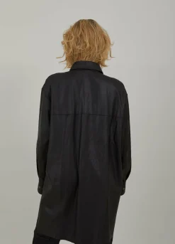 Long Leather Shirt
