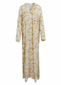 Long Shirt Dress W. Chain Print