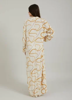 Long Shirt Dress W. Chain Print