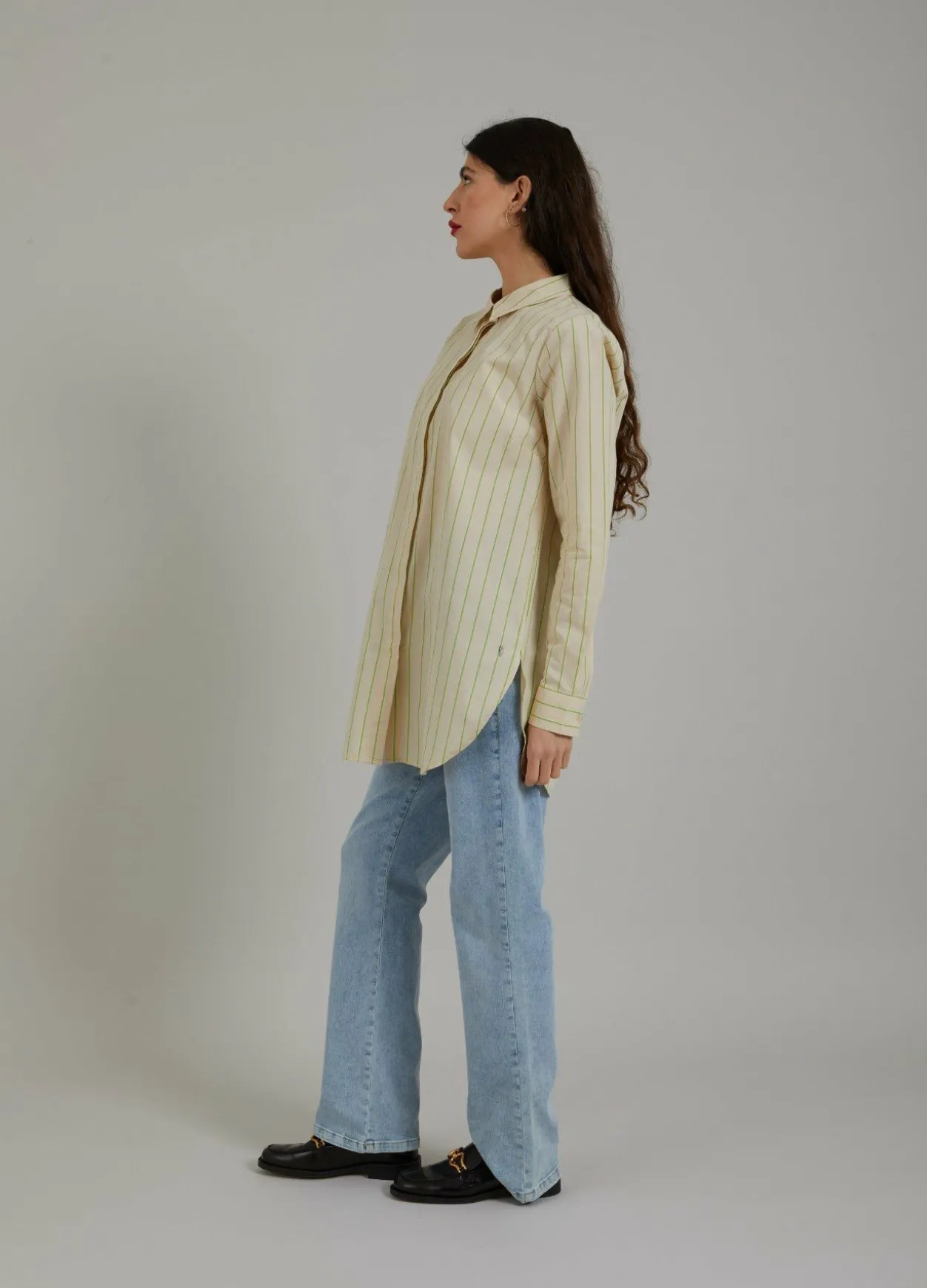Long Shirt W. Thin Stripes