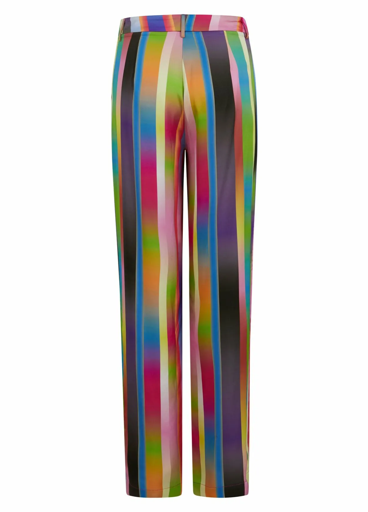 Pants In Faded Stripe Print