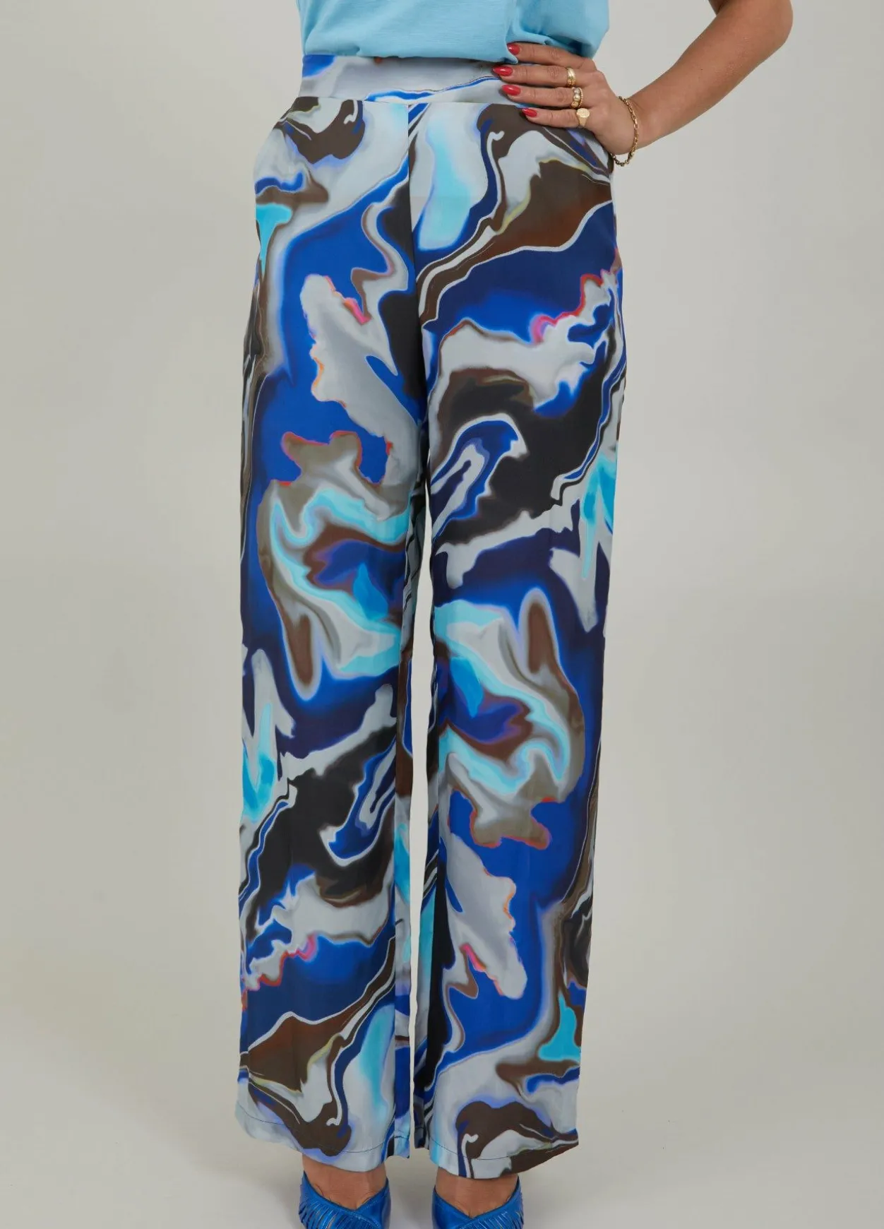 Pants In Flow Print