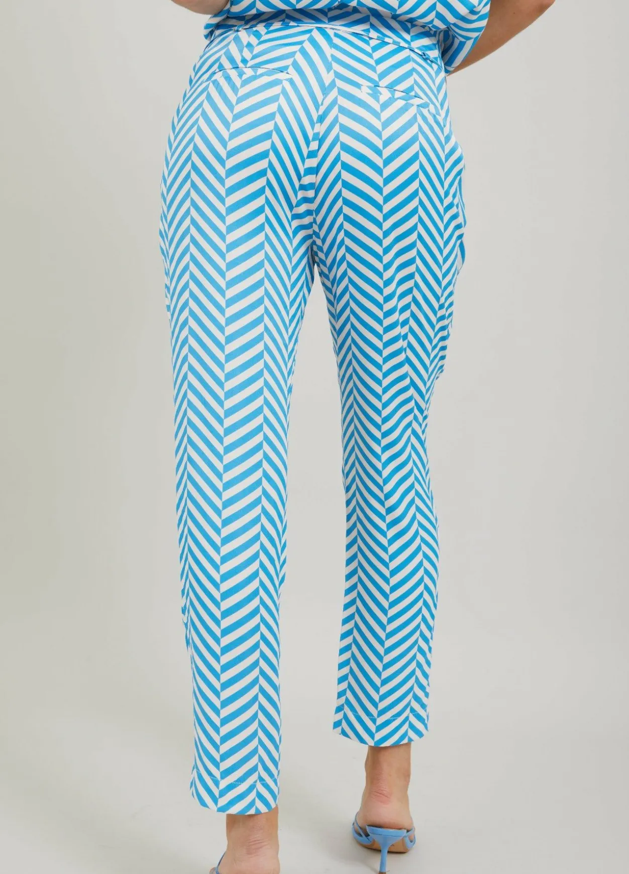 Pants In Heringbone Print