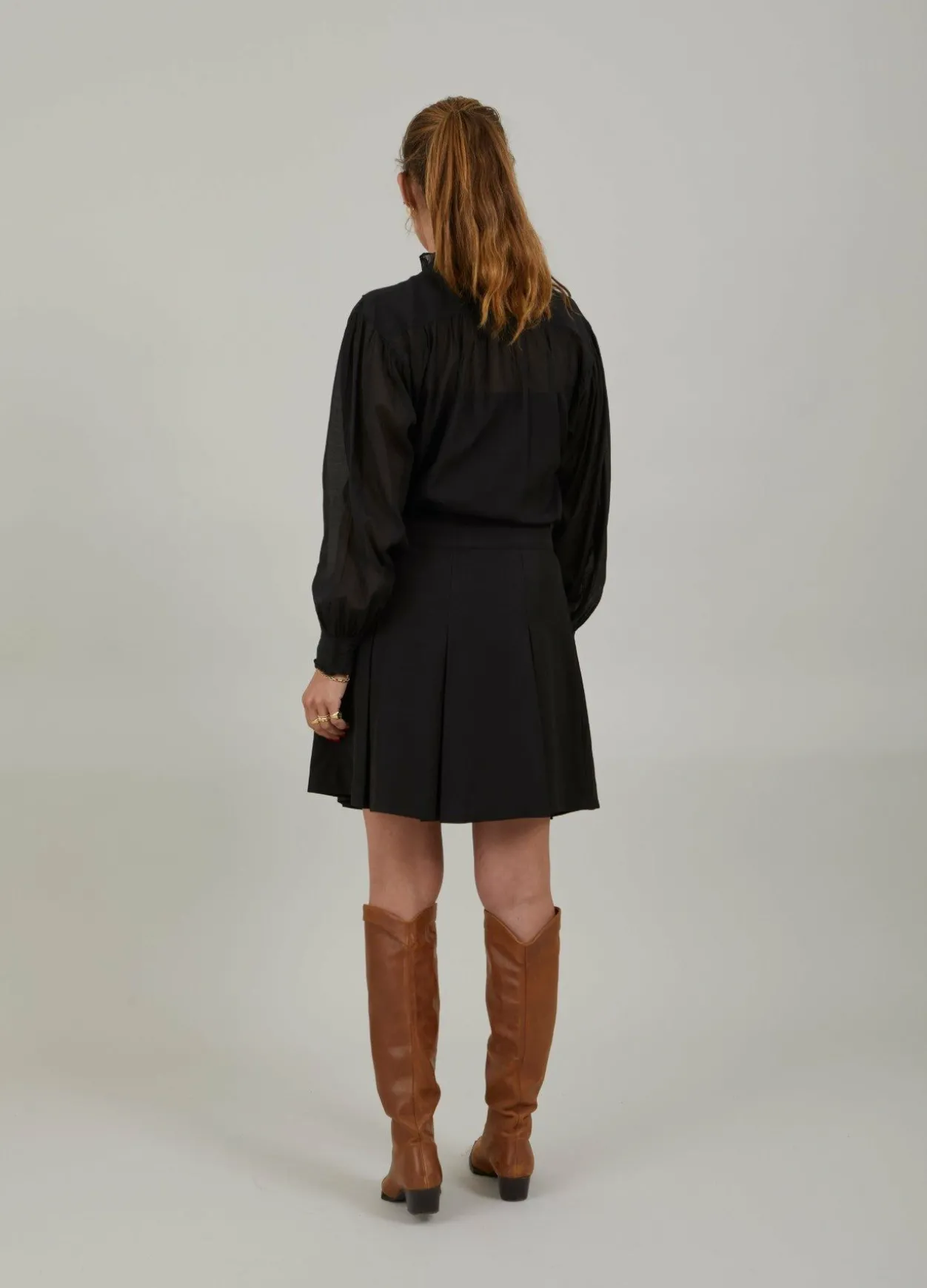 Pleated Mini Skirt