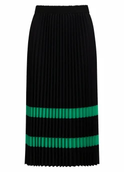 Pleated Skirt With Stripes