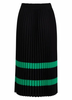 Pleated Skirt With Stripes