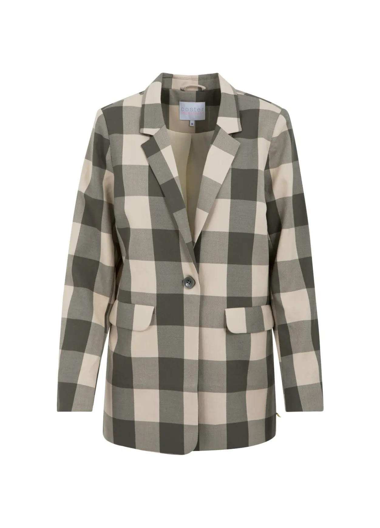 Relaxed Blazer W. Big Checks