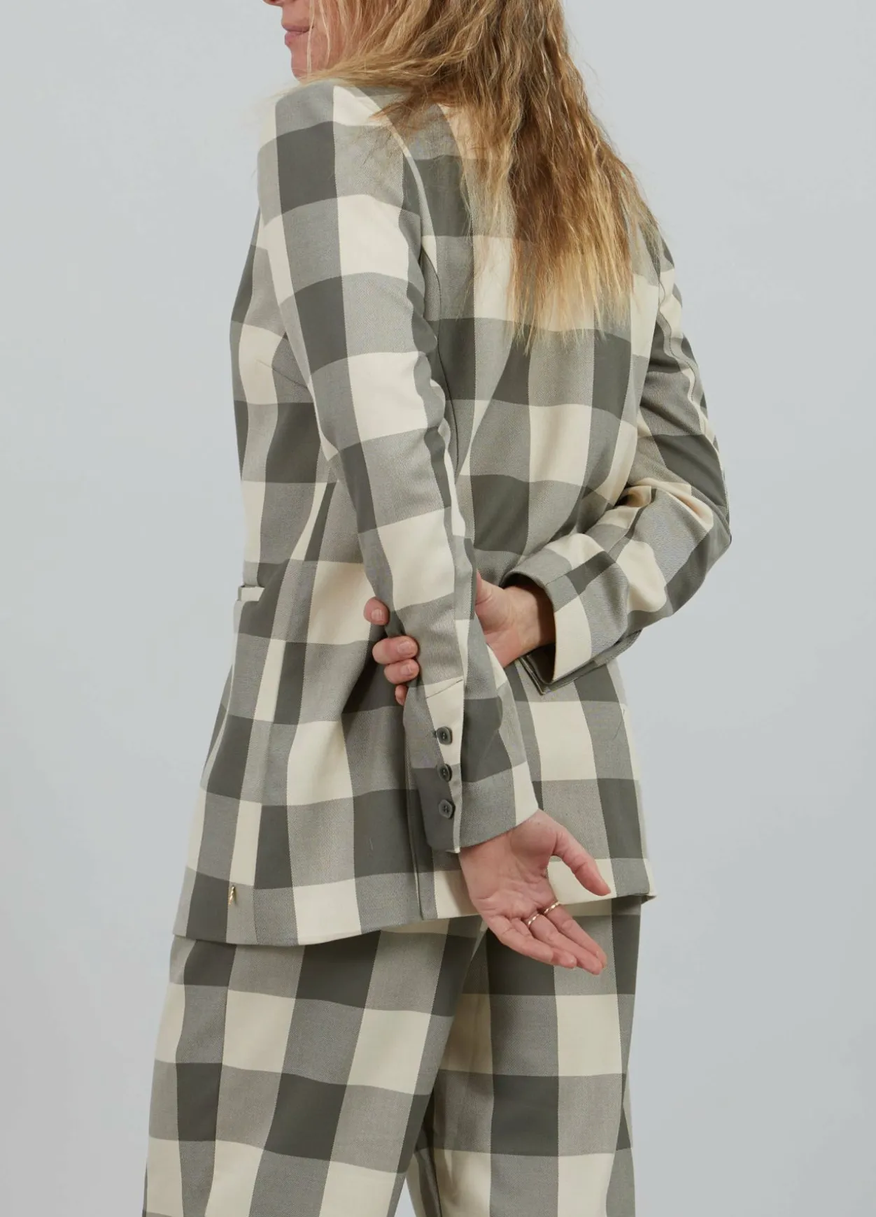 Relaxed Blazer W. Big Checks