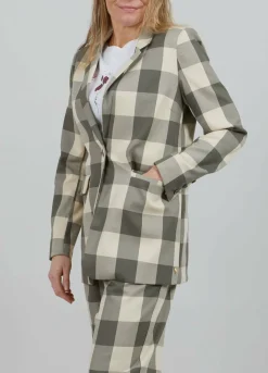 Relaxed Blazer W. Big Checks