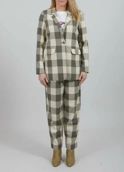 Relaxed Blazer W. Big Checks