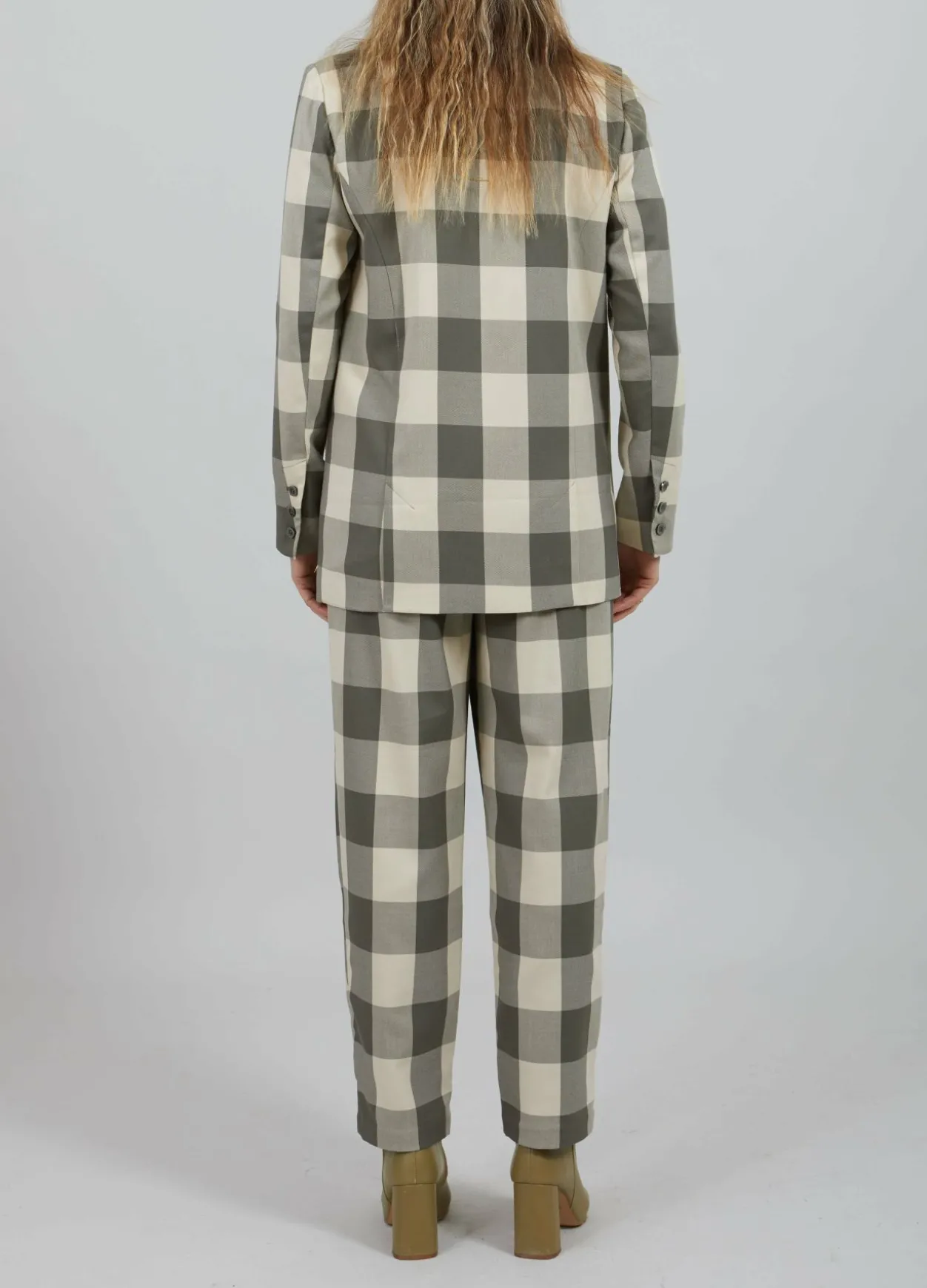 Relaxed Blazer W. Big Checks