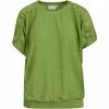 Shimmer Top With Gatherings At Sleeve