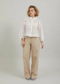 Shirt In Broderie Anglaise