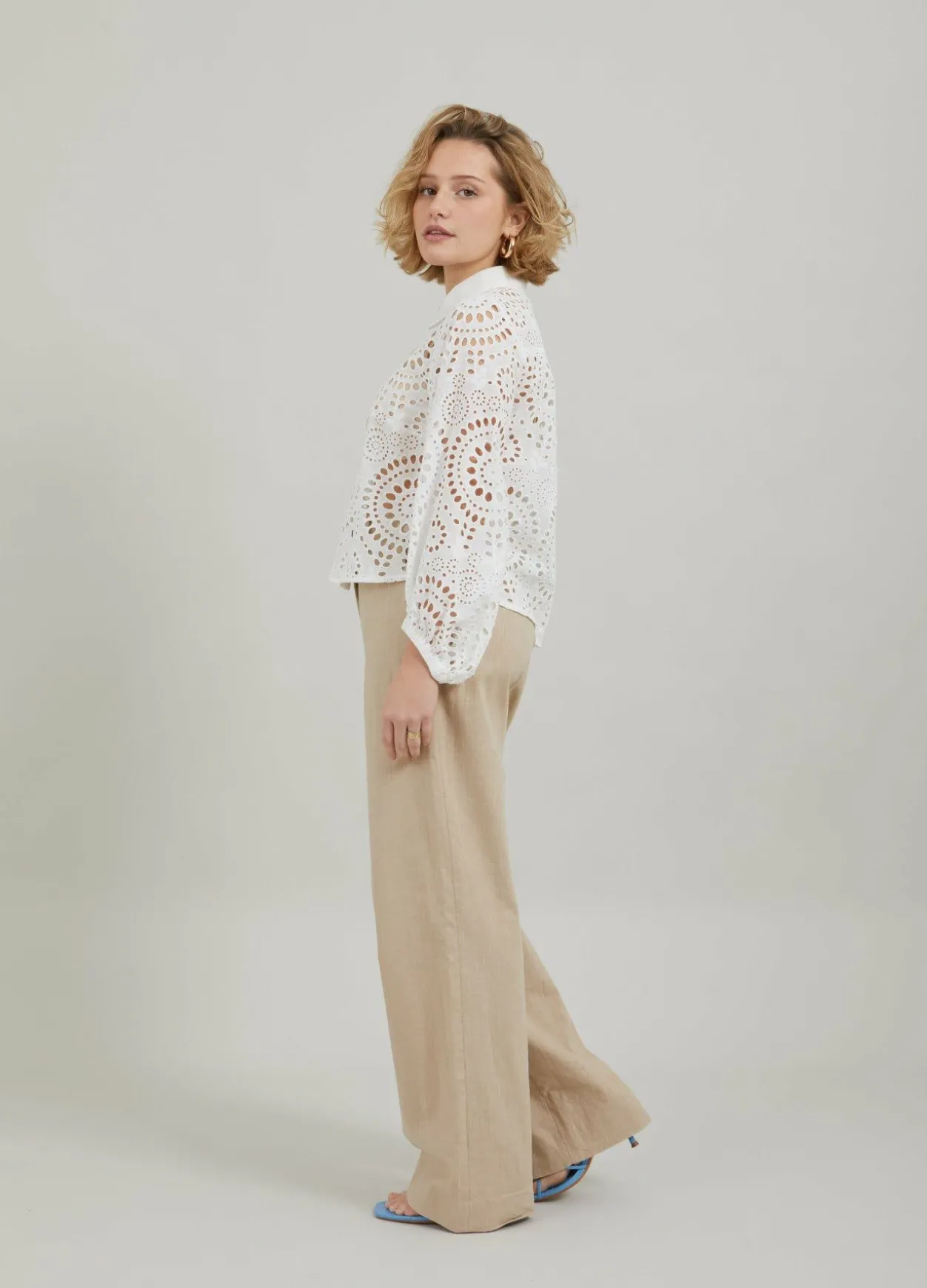 Shirt In Broderie Anglaise