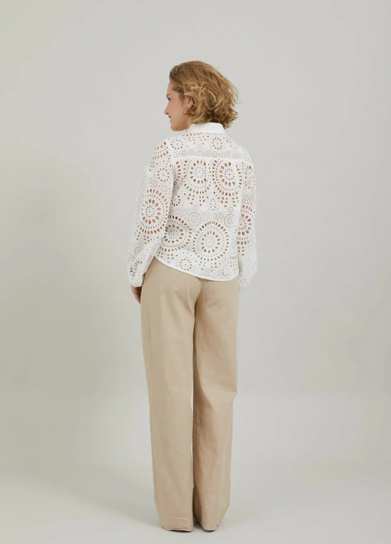Shirt In Broderie Anglaise