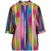 Shirt In Faded Stripe Print