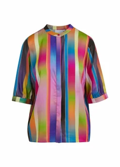 Shirt In Faded Stripe Print
