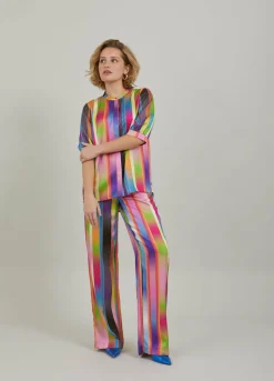 Shirt In Faded Stripe Print