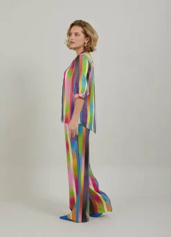 Shirt In Faded Stripe Print