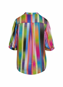 Shirt In Faded Stripe Print