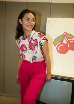 Shirt W. Butterfly Print