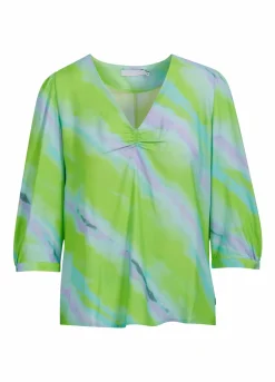 Shirt W. Faded Stripe Print