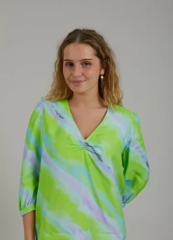 Shirt W. Faded Stripe Print