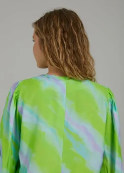 Shirt W. Faded Stripe Print
