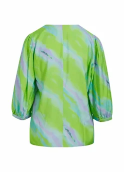 Shirt W. Faded Stripe Print