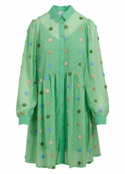 Short Dress W. Dot Texture