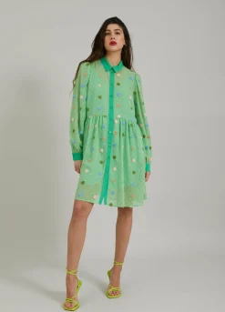 Short Dress W. Dot Texture