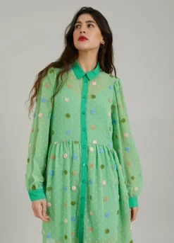 Short Dress W. Dot Texture