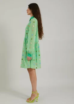 Short Dress W. Dot Texture