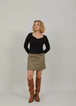 Short Skirt In Houndstooth